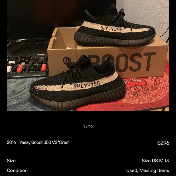 Size 13 - adidas - Yeezy Boost 350 v2 - Oreo